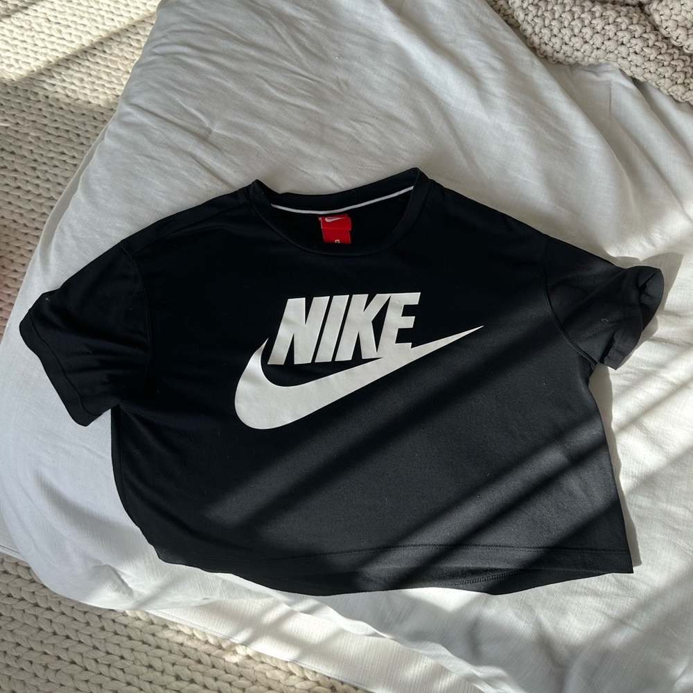 Black NIKE crop top